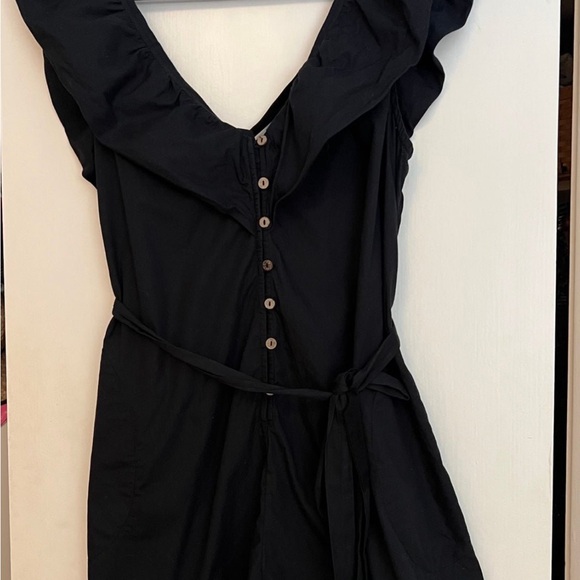 Free People Darling Shorts Romper w/ Pockets Black Size Medium - Picture 6 of 12